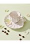 -Oyster Pearl Pearl 4 Piece Porcelain Coffee Cup Set for 2 People (Gold Gilded)