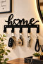 Black Home Infinity Metal Keychain Hanger | |   20 cm | |   Modern Wall Decor with Hangers | |   Key Hanger Wall Key Holder Decorative Hanger Key Organizer Entrance Hall Decoration Key Collector - 3