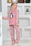 New Season Autumn/Winter Girls' Penguin Patterned Fleece Pajama Set 4994 - 7