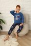 New Style Autumn/Winter Boys' Space Figure Astronaut Pattern Fleece Pajama Set 4565 - 6