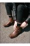 Bert Men's Tan Faux Leather Cowboy Dallas Western Boots with Removable Detailing and Wooden Heel, Handmade