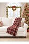Red Green Plaid Patterned & Soft & Cotton Tassel Sofa Cover & Sofa Shawl & Tv Blanket - 130X170 cm - 6