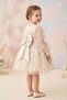Baby Girl Dress Long Sleeve 3D Floral Buckle Included Vintage Bowknot Birthday Party Wedding Special Occasion Kids Dress - 6