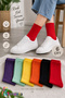 6” Pair Women's Multicolor Plain Tennis College Socks Set (extra comfort) - 3