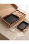 Premium Leather Dual Desktop Organizer and Presentation Tray Set - 2 Pieces - Black - 5