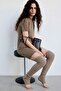 2 Pairs of Fingerless, Thick Ribbed, Above-Knee Leggings with Cotton Content - 4