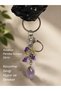 Natural Stone Amethyst Keychain Abundance Blessing and Protection Keychain