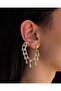 Drop Stone Chain Dangle Single Ear Pin Ear Cuff (Gold) - 2