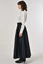 Flared Taffeta Skirt Black - 8