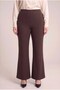 Flared Large Size Winter Steel Knitted Leggings Brown