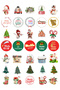5-Pack Christmas Snow Packaging Paper (70X100 cm) + 25m String + 35 Stickers Packaging and Wrapping Set - 3