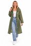 Unisex Khaki Water Windproof Raincoat Hooded - 4