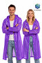 Unisex Purple Water Windproof Raincoat Hooded - 2