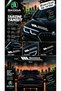 Skoda Compatible Sport Body Stripe Sticker Right Left Side Door Fender Sticker 2 Pieces