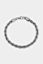 6mm X 21cm 316L Steel Rope Chain Silver Tone Men's Bracelet - 2