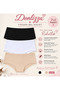 High Waist Women's Panties Black, White, Skin 3 Pieces - 3