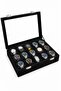 Watch Box 15 Pieces Alcantara Black