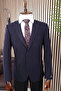 JAN CARLUCCİ Wool Men's Regular Fit Mono Collar Purple Drop 4 Single Jacket - 3