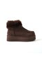 Zinya premium zippered premium coffee suede fur-lined boots - 2