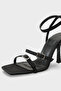Connie Flat Toe Ankle Strap Stone Buckle Medium Heel Women's Shoes - 2