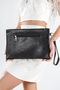 Patent Leather Croco Patterned Paris 222 Women's Clutch Bag - 4