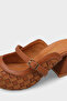 Catharine Genuine Leather Lined Pointed Toe Knitted Closed Toe Women's Slippers - 5