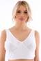 100% Cotton Ribbed Mother's Half Tank Top Lambada Bra 6020