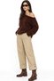 Mixray Asymmetrical Collared Knitted Sweater - 4