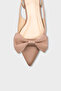 Ania Pointed Toe Satin Open Back Women's Ballerinas - 2