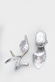 Belvia Pointed Toe Metallic Ankle Strap Mid-Heel Women's Shoes - 4