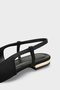 Ania Pointed Toe Satin Open Back Women's Ballerinas - 3
