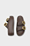 Nicki Eva Double Buckled Wedge Sole Women's Slipper - 4