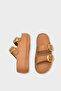 Nicki Eva Double Buckled Wedge Sole Women's Slipper - 4