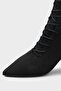 Suzanne Suede Look Pointed Toe Lace-Up Side Zipper Stylish Women's Boots with Medium Heel - 3