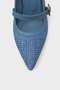 Nena Genuine Leather Pointed-Toe Women’s Slipper with Straw Toe Cap - 2