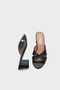 Taya Medium Heeled Cross Strap Women's Slippers - 4