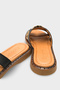 Kayla Genuine Leather Straw Flat Heels for Women Slipper - 3