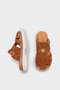 Cheri Genuine Suede Gladiator Wedge Heel Women's Slippers - 4