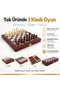 Luxury wooden 3-in-1 chess, checkers, and backgammon set - 34x34 cm foldable locking game set - premium edition - 8