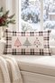 Christmas Themed Tree Patterned Velvet Throw Pillow Case 35X55 cm - Decorative Pillow Case - 4