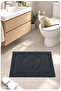 Cotton Woven Water Absorbent Bath Mat Foot Mat 60X40 cm Anthracite