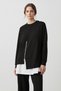Women's Zipper Detailed Tunic Pants Set-14438Tks Black