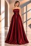 Maxi Length Satin Stylish Strapless Party Dress Cou-8