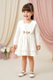 Baby Girl Dress Girls' Dress Birthday Party Wedding Dress Long Sleeve Lined Ruched Baby Giyi - 3