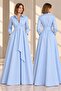 Maxi Boy Double-Breasted Stylish Invitation Dress with Closure Cou-36 - 2