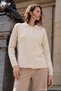 Polo Collar Buttoned Knitwear Cardigan - Stone