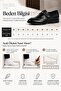 Men's Genuine Leather Neolite Sole Single Buckle Detailed Classic Shoes Black - 8