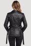 Perla Genuine Leather Women's Black Jacket-Coat - 3
