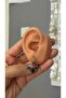 Mod Pattern Steel Locking Hoop Earrings - 2