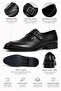 Men's Genuine Leather Neolite Sole Single Buckle Detailed Classic Shoes Black - 5